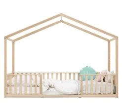 Huisbed Robin 90x200 - Naturel -Kinderwereld Verkoop bopita huisbed robin 90x200 naturel 2