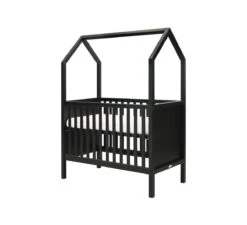 My First House Bedbank 60x120 - Mat Zwart -Kinderwereld Verkoop bopita my first house bedbank 60x120 mat zwart 1