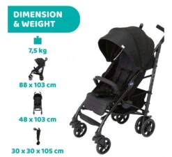 CHICCO Liteway 4 Complete Buggy- Zwart -Kinderwereld Verkoop chicco liteway 4 complete buggy zwart 7