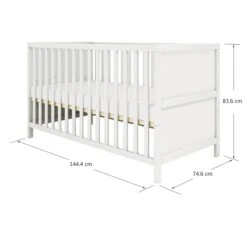 Ledikant Luna Effen 70x140 - White -Kinderwereld Verkoop flexa ledikant luna effen 70x140 white 4