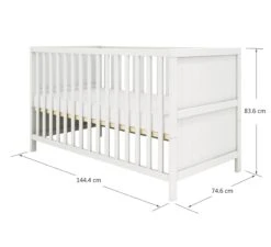 Ledikant Luna Groeven 70x140 - White -Kinderwereld Verkoop flexa ledikant luna groeven 70x140 white 4
