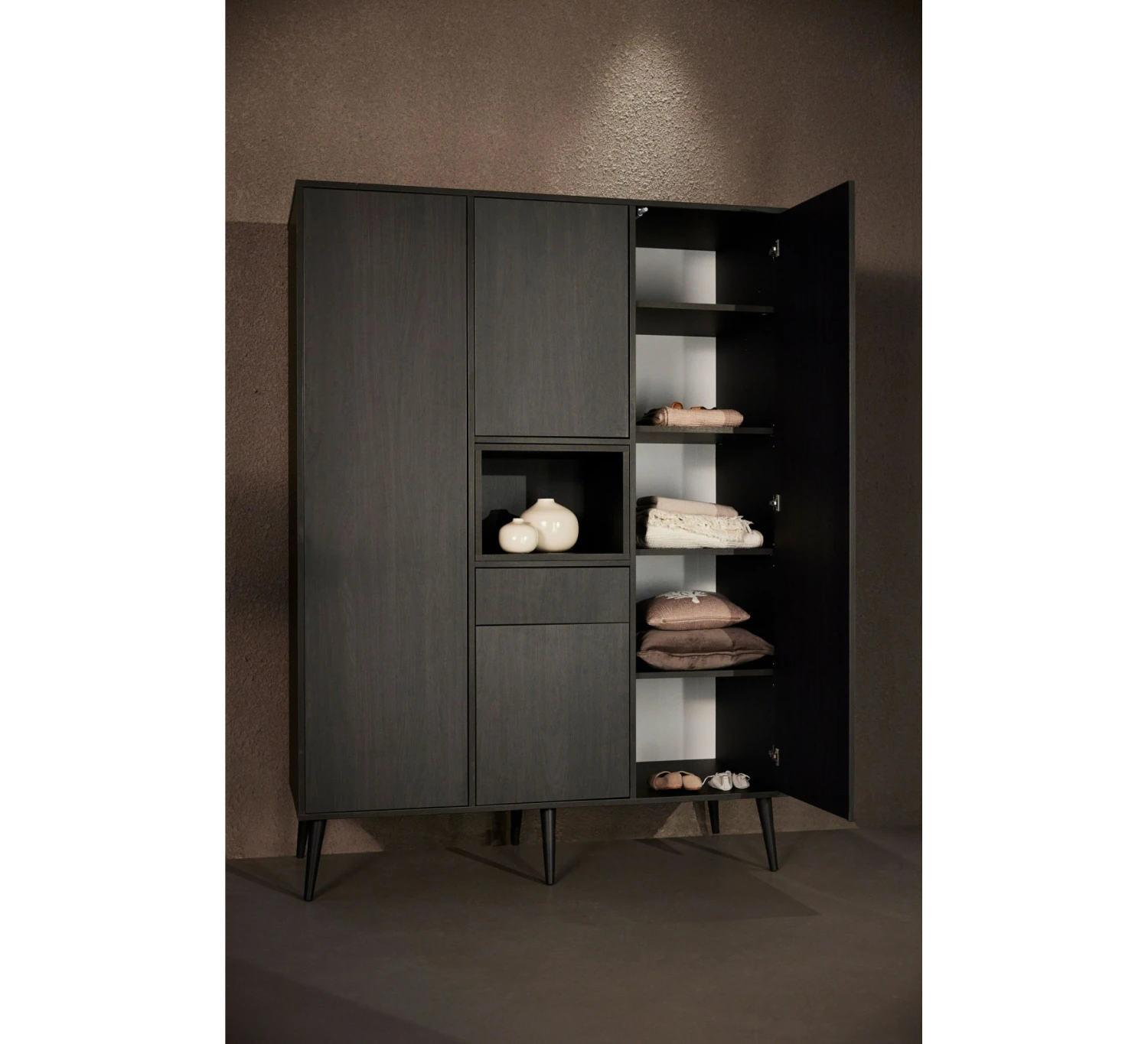 3-deurskast Cocoon XL - Eboni 6 3-deurskast Cocoon XL - Eboni - Afbeelding 4