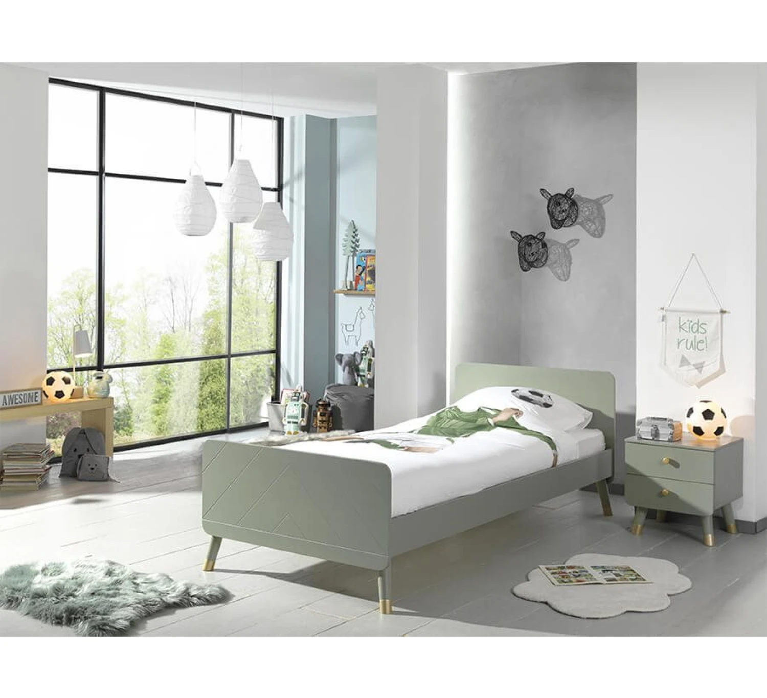 Billy Eenpersoonsbed 90x200 - Olive Green 4 Billy Eenpersoonsbed 90x200 - Olive Green - Afbeelding 2